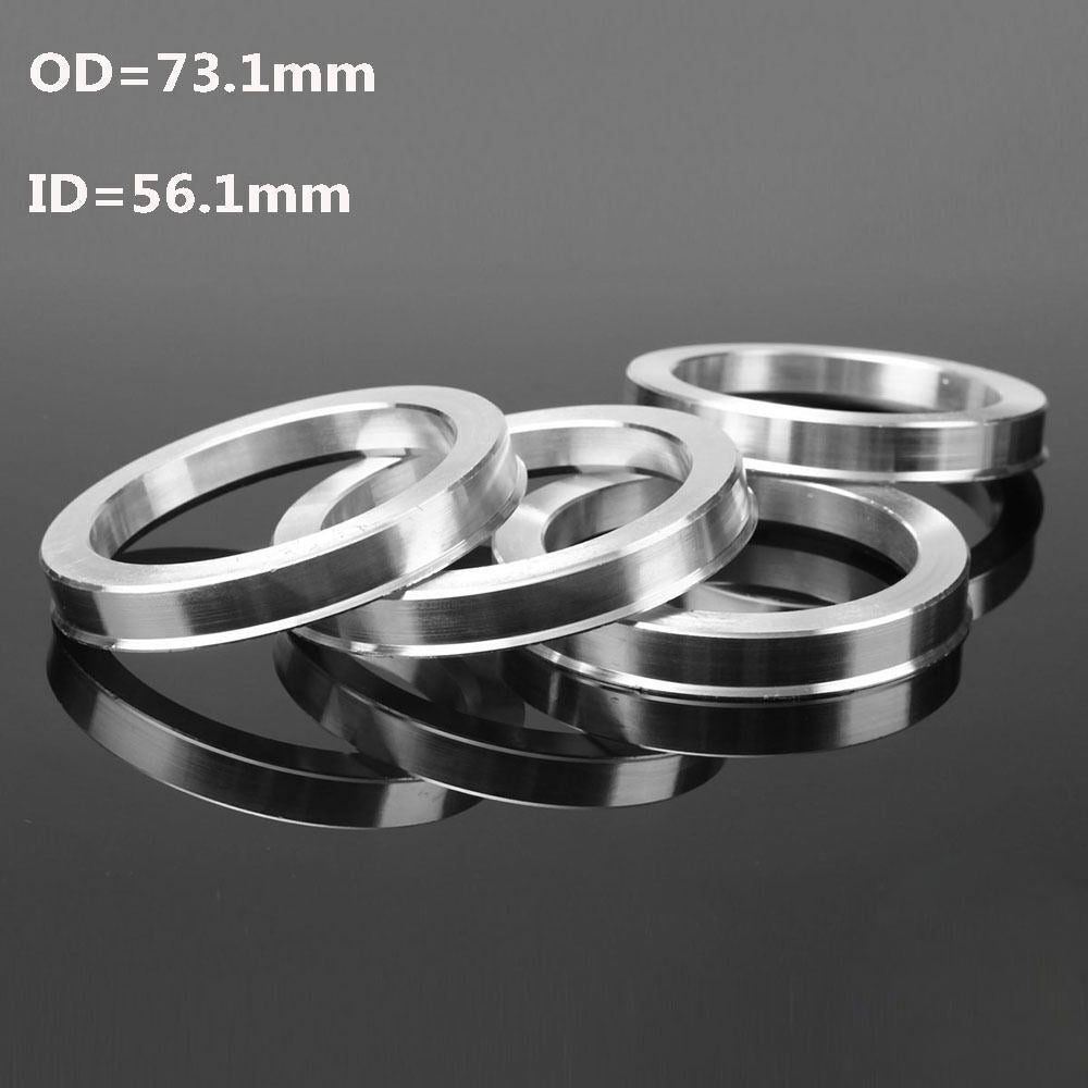 Wheel Hub Centric Rings (set of 4pcs) OD=73.1mm to ID=56.1mm Aluminum Alloy