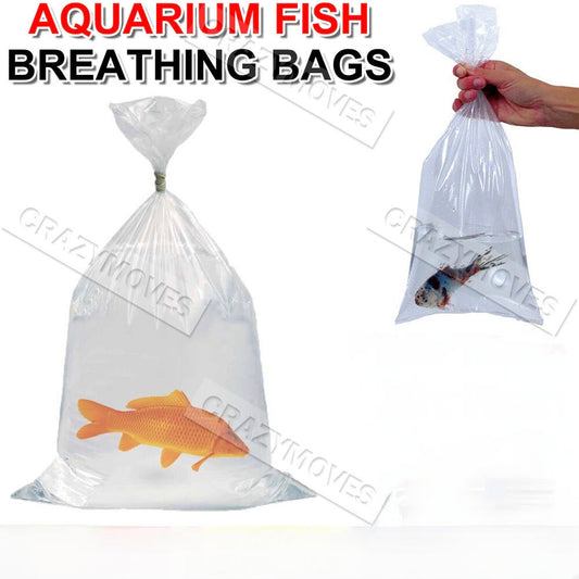 100pcs Aquarium Fish Breathing Bags Breather Bags Transport Long Life Plastic VI