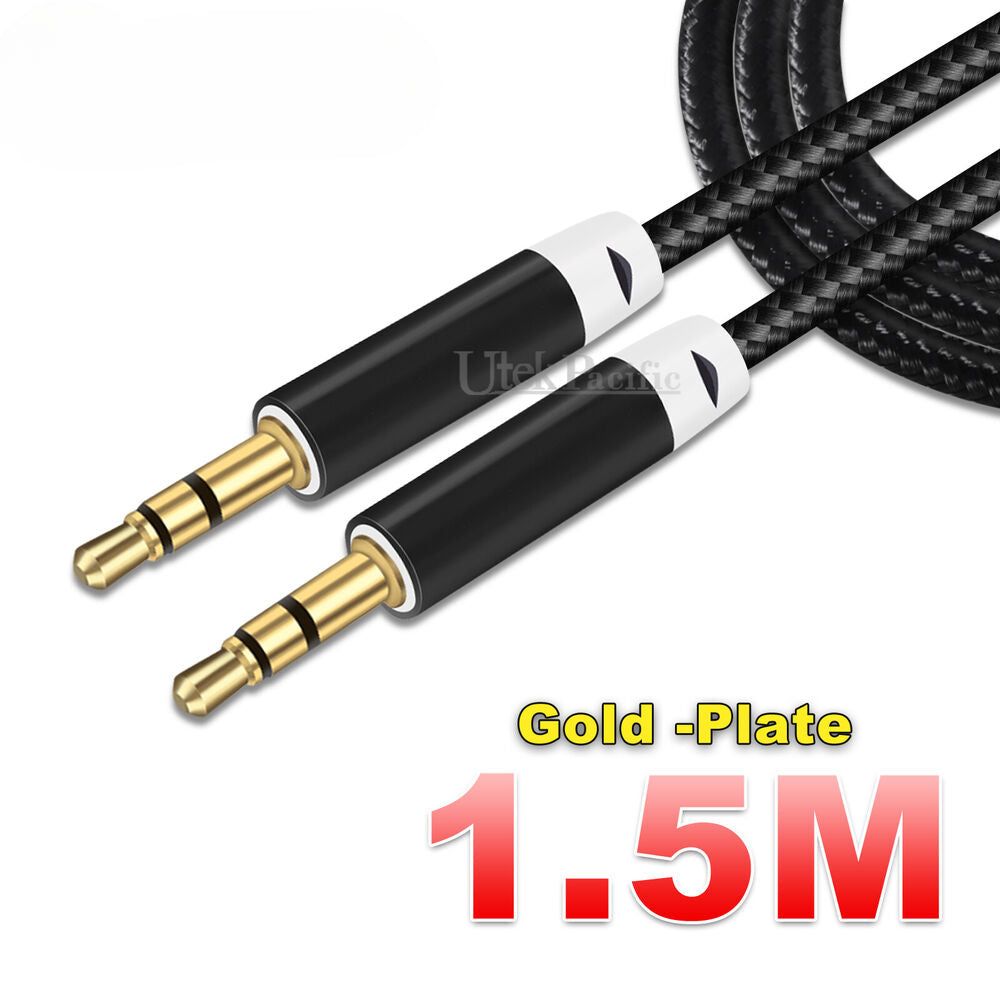 3.5mm AUX Cable Stereo Audio Extension Male to Male Auxiliary 1.5M 3M 5M 10M