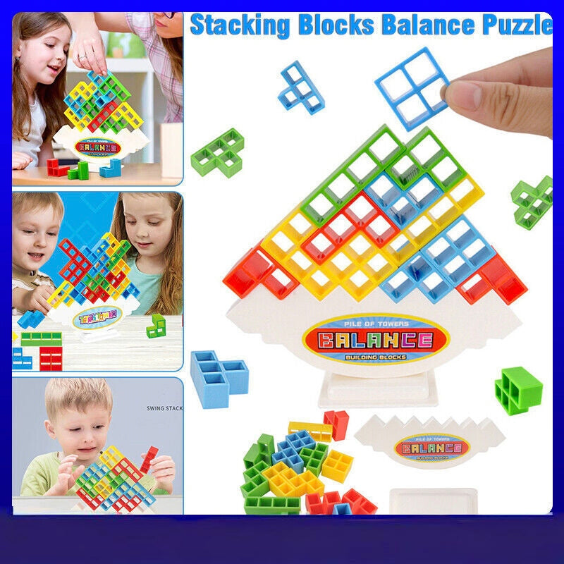 Tetra Tower Game Stacking Blocks Balance Puzzle Assembly Bricks gift 2024