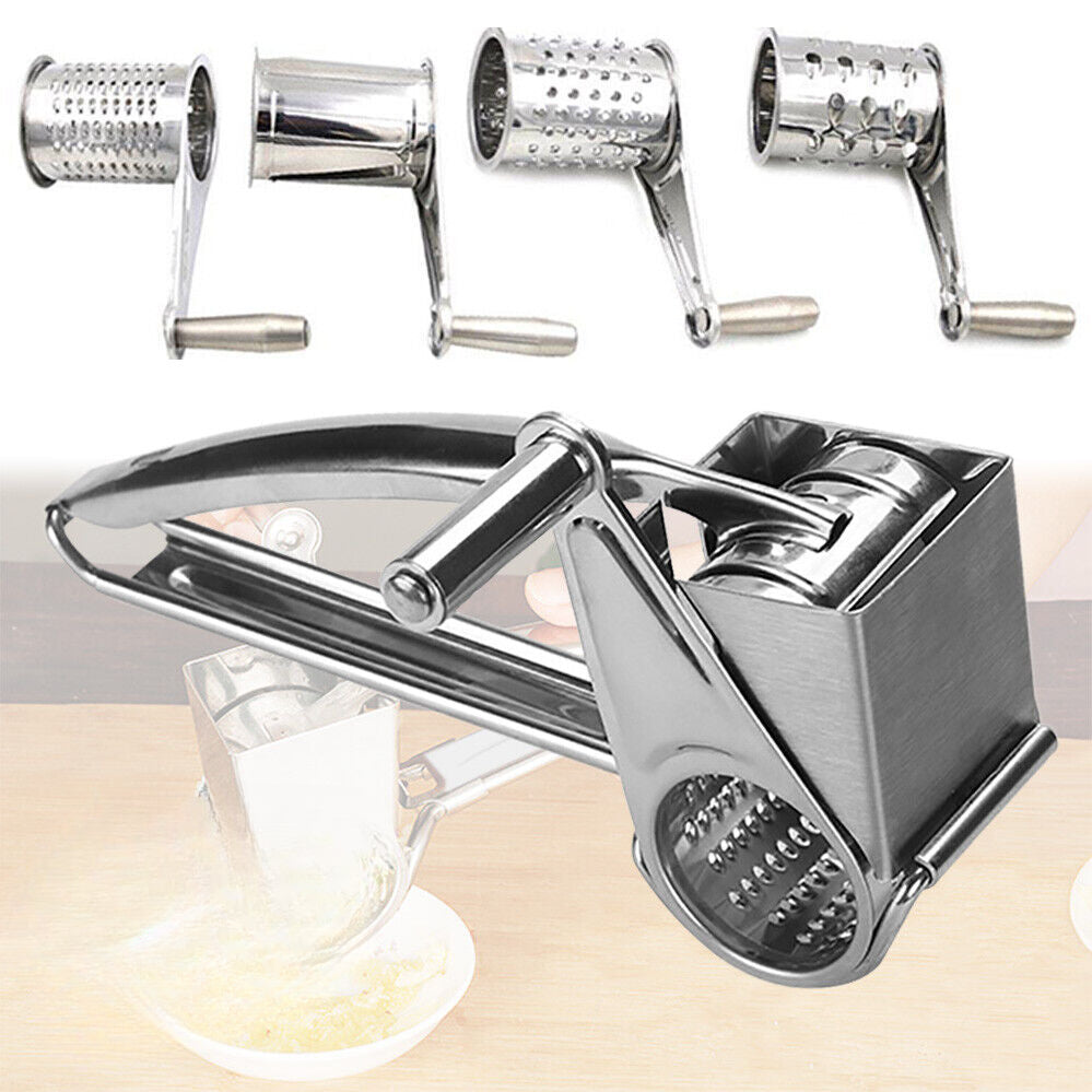 4Set Held Food Chopper Hand Cut Slicer Cheese Grater Rotary Grater Multifunction