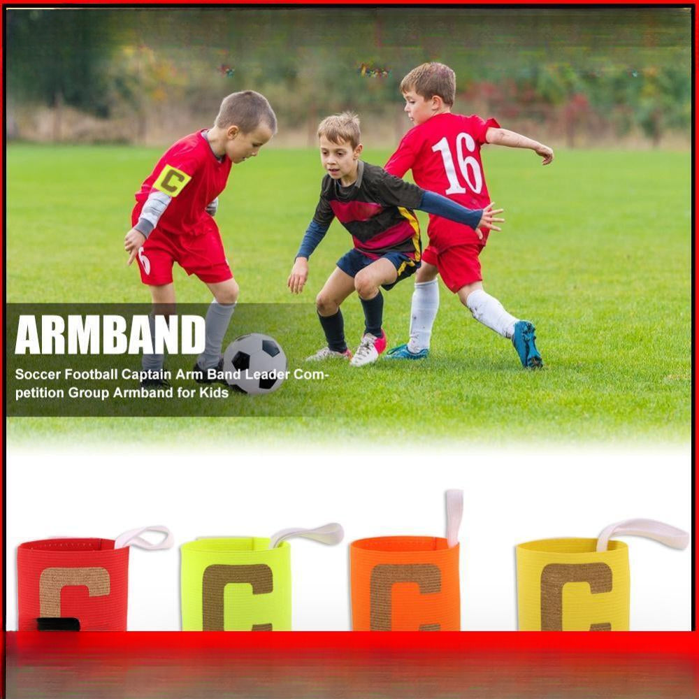 Kids Soccer Football Captain Arm Band Leader Competition Armband (Green)