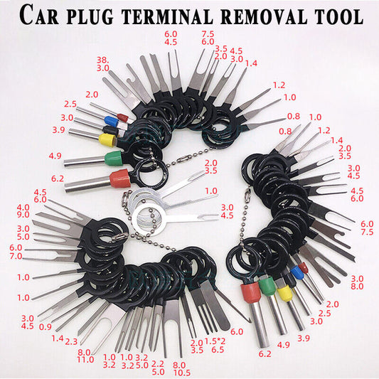 59Pcs/Set Pin Ejector Wire Kit Extractor Auto Terminal Removal Connector Tool #T