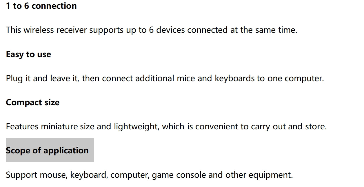 For Logitech Keyboard Mouse Replacement Wireless Unifying USB Receiver Dongle