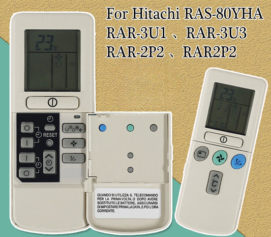 Remote Control RAR-3U1, RAR-3U3, RAR-2P2, RAS-80YHA For Hitachi Air Conditioner