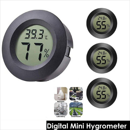 3x Mini Round LCD Digital Thermometer Hygrometer Temperature Humidity Meter Gauge