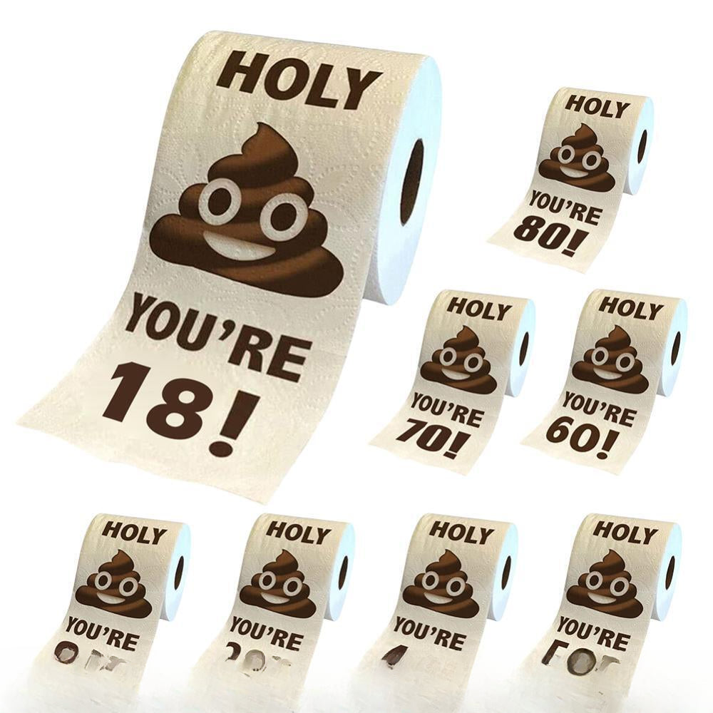 Poop Face Toilet Paper Roll Strong Water Absorption Present for Family Birthday