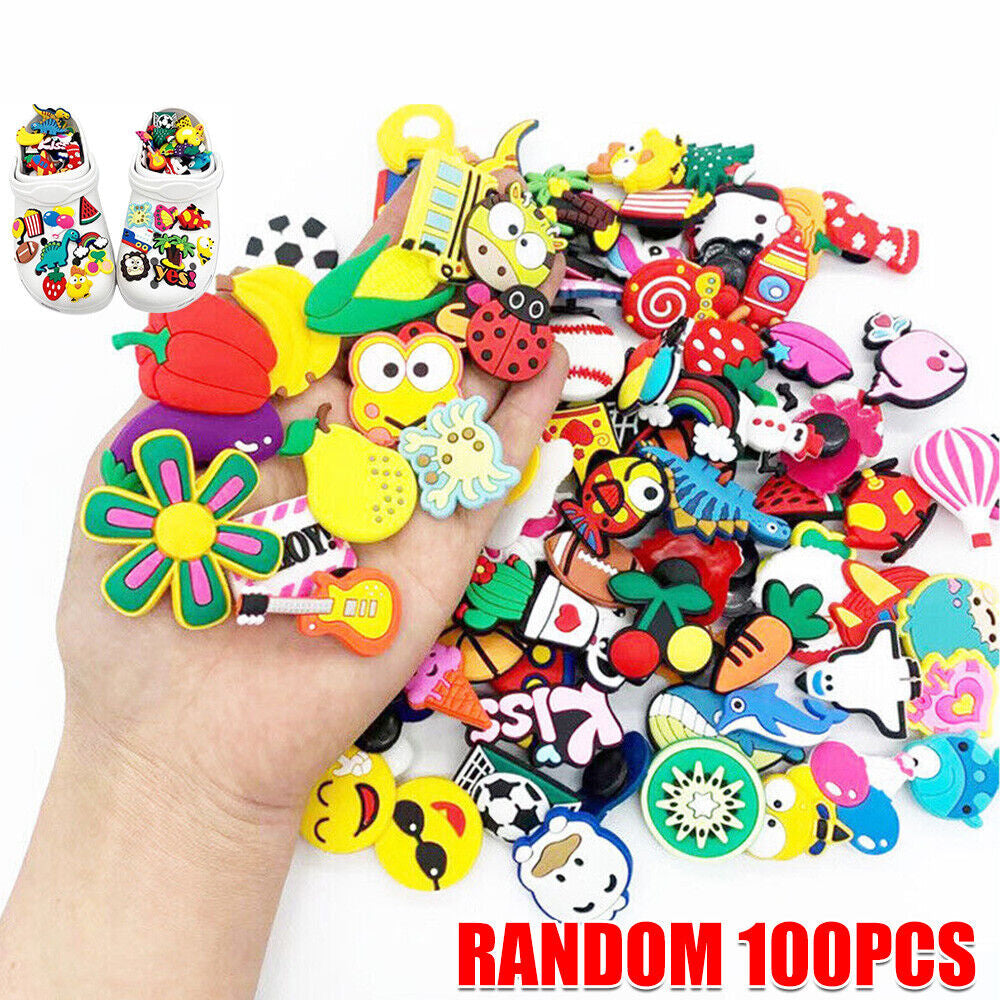 100x Random Cartoon Cute Shoe Charms