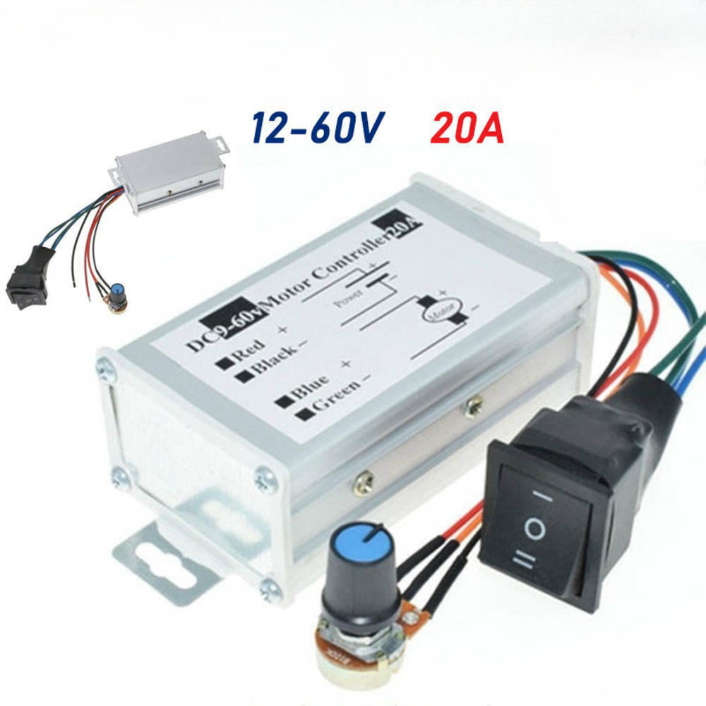 Reversible DC Motor Speed Controller Driver Controls 9V-60V 12V 24V 36V 48V 60V.