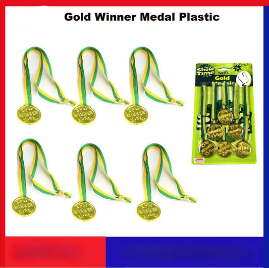 Gold Winner Medal Medals plastic Olympics Prizes Party Favor Sports game