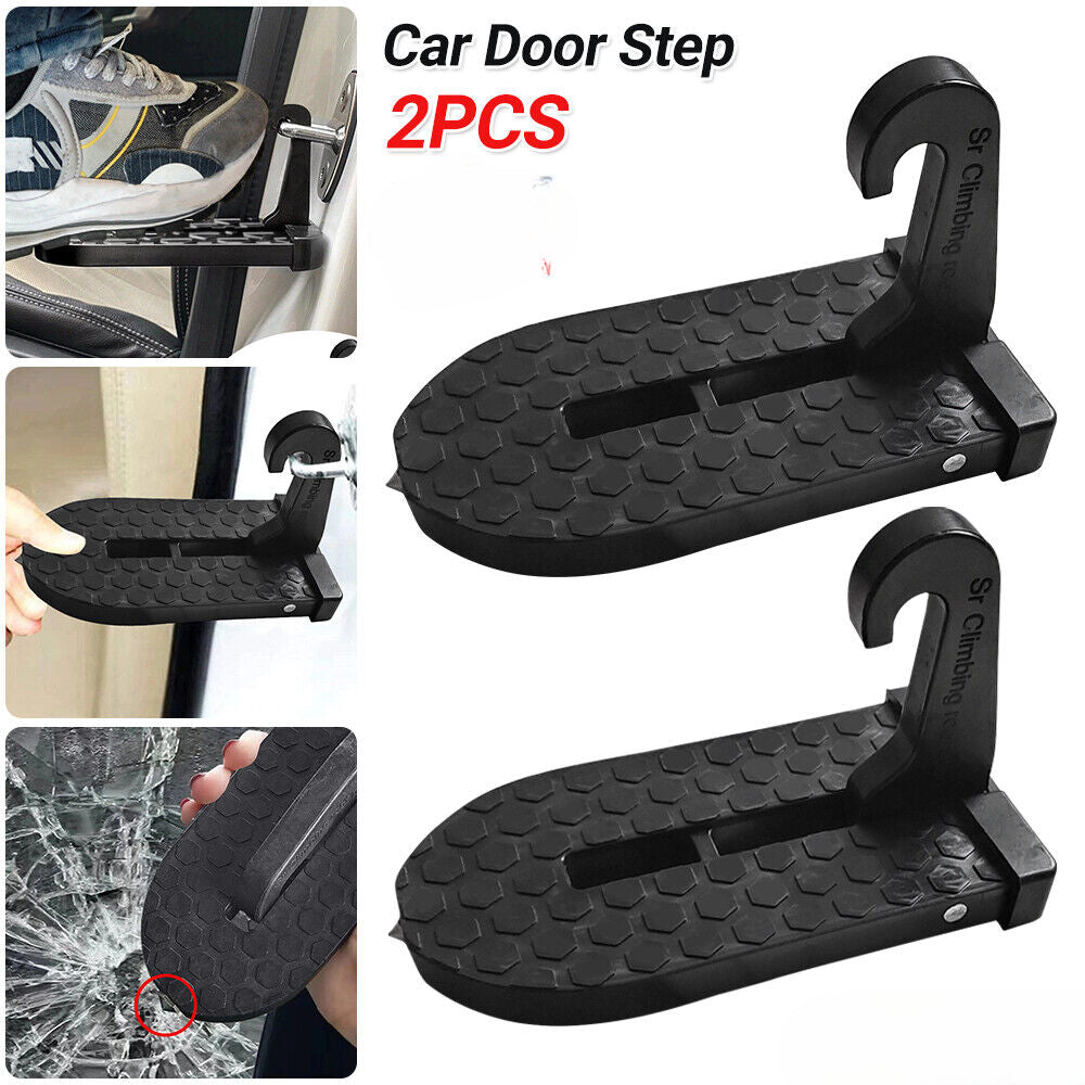 2xVehicle Access Roof Of Car Door Step Doorstep Rooftop Latch Pedal Hook Folding