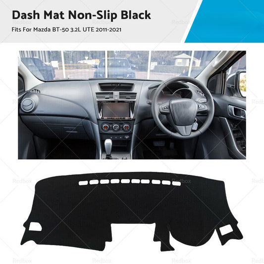 Non-Slip Dash Mat For Mazda BT-50 3.2L UTE 2011-2021 Dashboard Cover Black