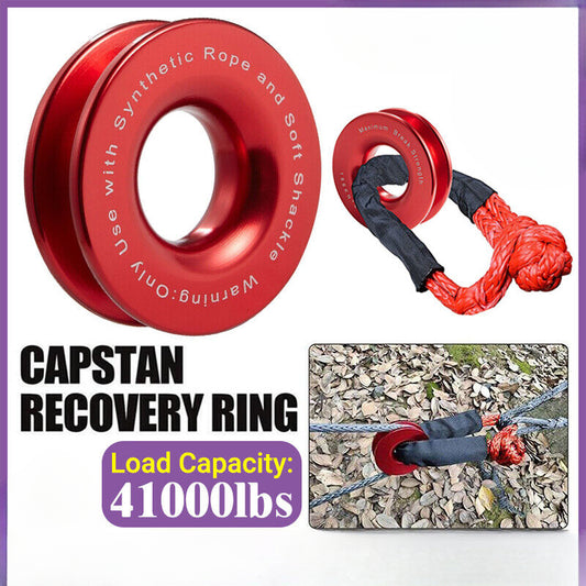 Recovery Ring Snatch Ring Block Pulley 41000lbs Soft Shackle Winch Rope Off Road