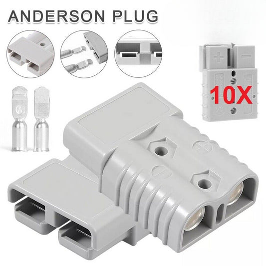 10x Anderson Style Plug Connectors 50 AMP 6AWG 12-24V DC Power Tool