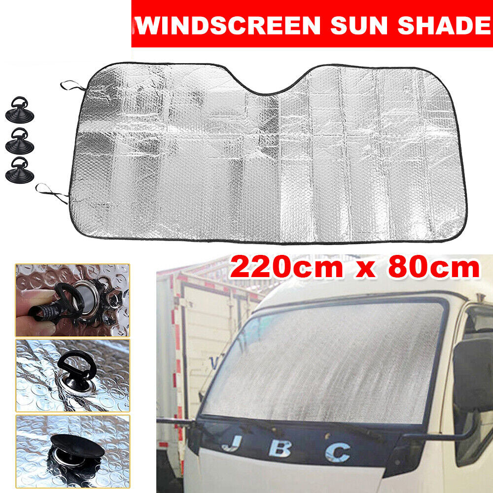 Truck Windscreen Sun Shade Foldable Sunshade UV Blind Visor Protector Reflective