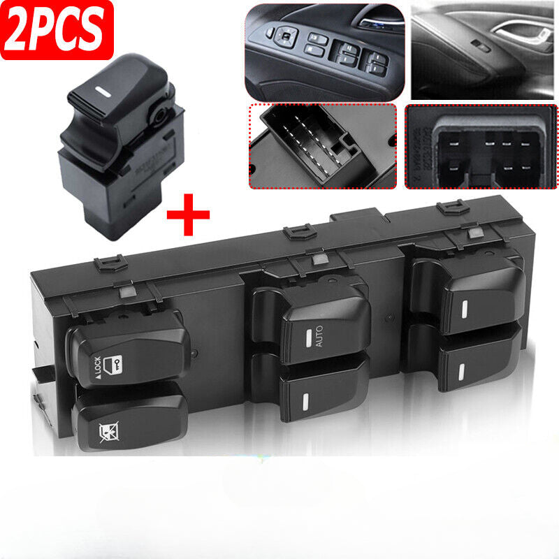 2x RHD Power Window Control Switch Lifter 93580-2Z000 For Hyundai ix35 2010-2017