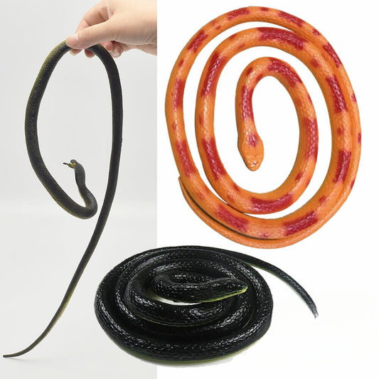 Halloween Realistic Rubber Toy Fake Snakes Safari Joke Prank Gift Garden Props