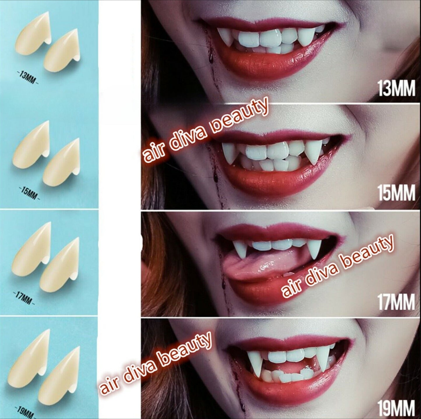 Halloween Costume Party Zombie Werewolf Resin Vampire Fangs Tooth Cap / Putty