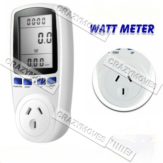 Plug Power Meter Consumption Energy Monitor Watt Electricity Usage Tester