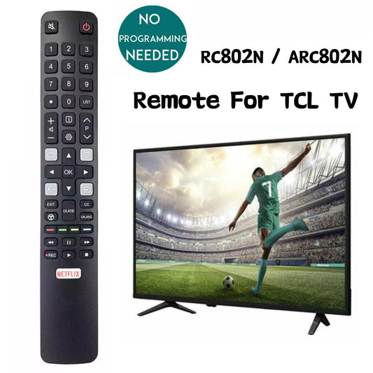 TCL TV Remote RC802N ARC802N YUI1 for TCL TV 65C2US 75C2US 43P20US NETFLIX