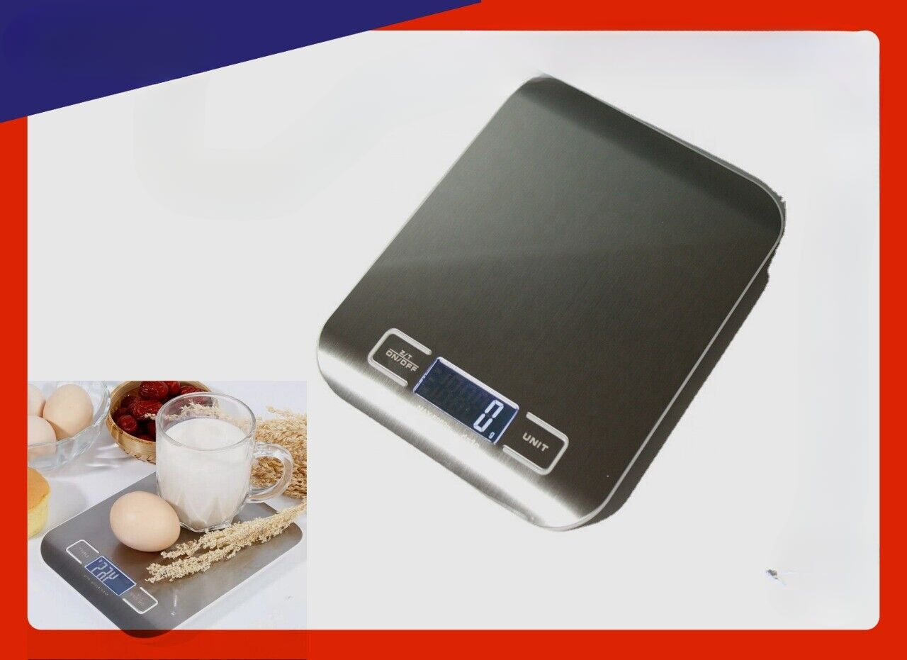 Kitchen Scale Weight 5kg 1g Cooking Food Electronic Digital LCD Stainless Scale