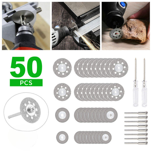 50Pcs Diamond Grinder Discs Circular Cutting Disc Saw Accessories Kit Set