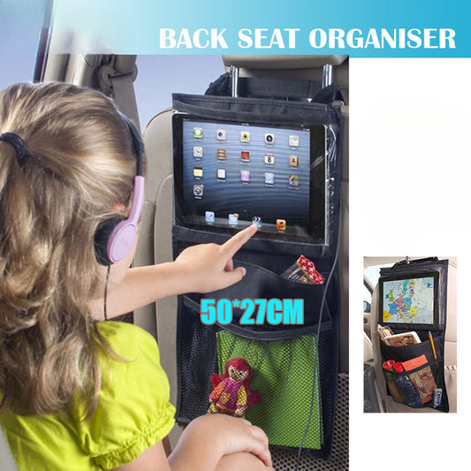 Back Car Seat Hanging Organizer iPad Holder Storage Waterproof Travel Bag Pocket