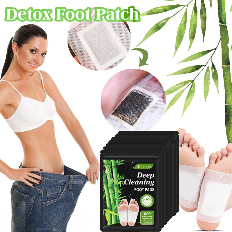 Foot Detox Patches Pads Natural Plant Ginger Extra Toxin Removal Sticky Adhesive