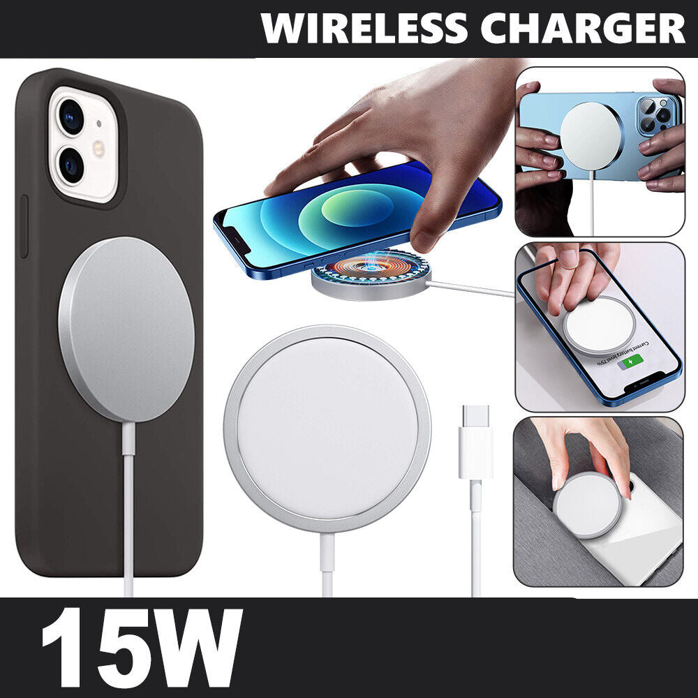 Wireless Charger FAST Charging Pad For iPhone 15 14 13 12 11 Pro Samsung S23 S22