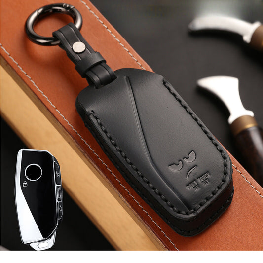 Genuine Leather Key Chain Fob Cover Case For Bmw Ix I4/2 3 4 5 Series X3 X5 2022