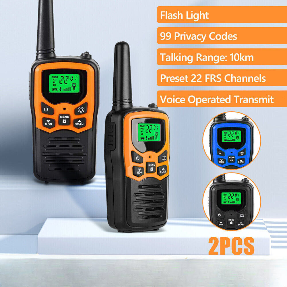 Walkie Talkies 10KM Long Range Two-Way Walkie-Talkie Radios w/ LED Flashlight