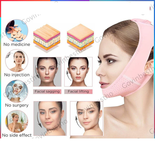 Reusable V Line Mask Facial Slimming Strap Double Chin Reducer Chin Lifting Belt