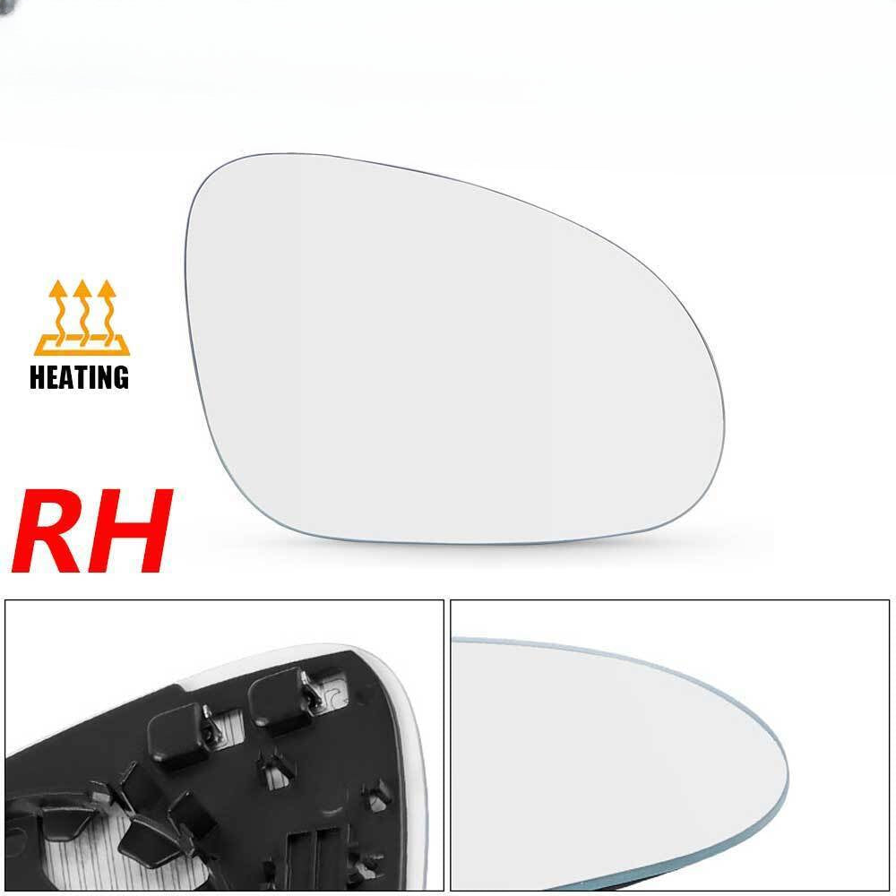 RIGHT DRIVER SIDE MIRROR GLASS FOR VW GOLF MK5 2004-2008 w/Backing Plate Heated