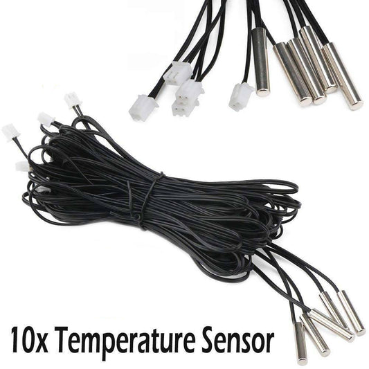 10pcs NTC Thermistor Temperature Sensor Accuracy 10K 1% 3950 Waterproof Probe