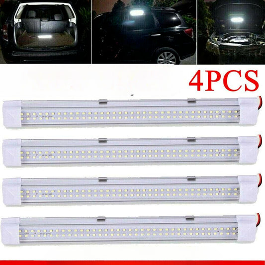 4X 72LED 12V ON/OFF Switch Interior Lights Strip Bar 12 VOLT Car Caravan Van Bus