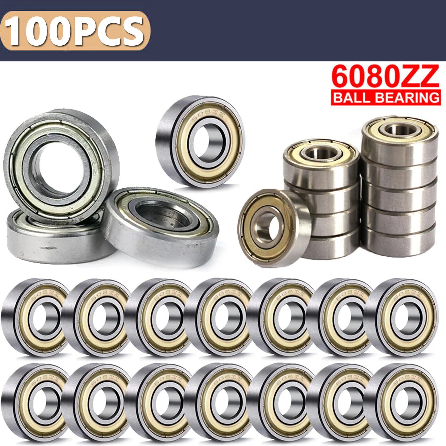 100X 608ZZ Ball Bearings PREMIUM ABEC-5 CNC Skateboard 3D Printer RepRap NEW