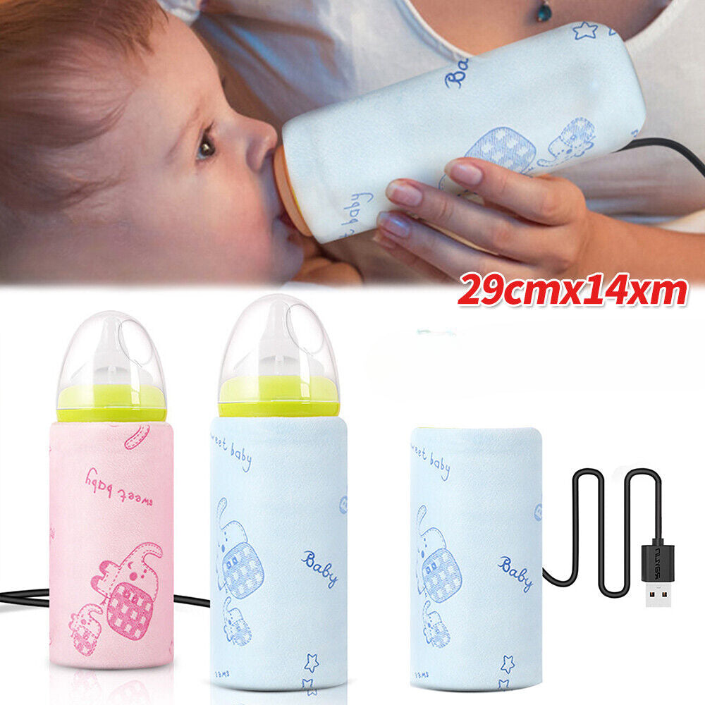 Baby Bottle Warmer Travel USB Heater Milk Pouch Portable Feeding Thermostat Bag