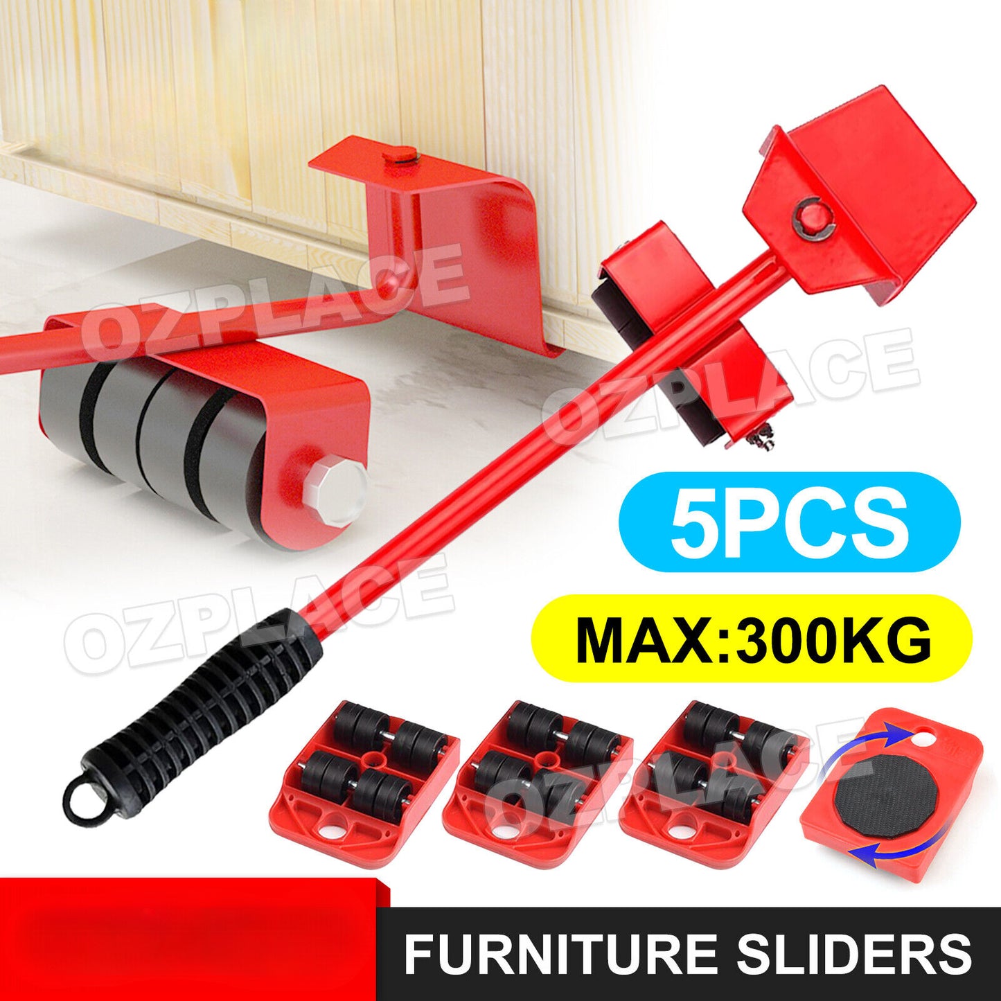 Heavy Furniture Moving Lifter Roller Move Tool Set Wheel Mover Sliders Kit