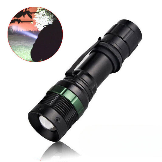 Q5 Tactical Military LED Flashlight Torch Zoom able 3 Mode AAA Lamp Torch Black