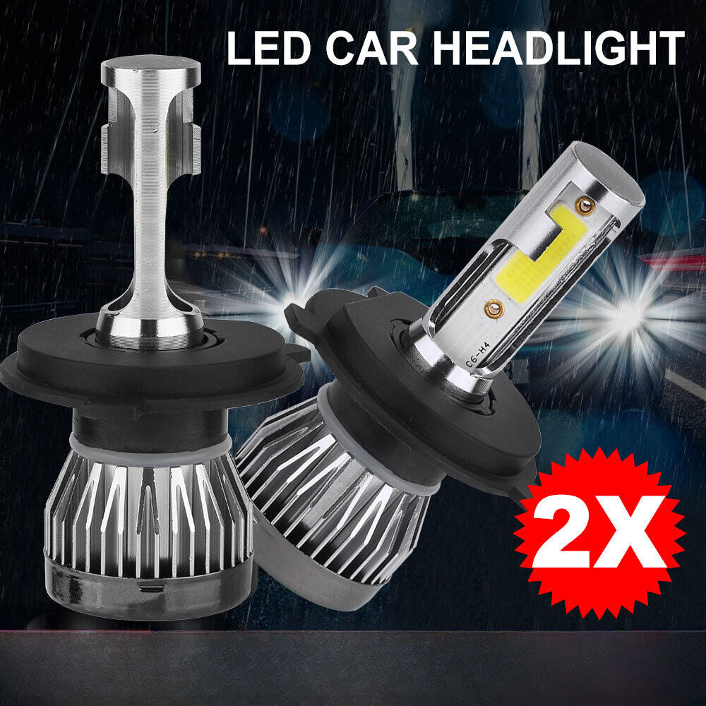 H4 LED Lights Headlight Kit High Low Beam Waterproof Cool White 12V Headlights