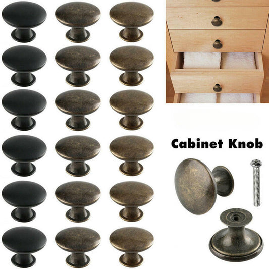 10PCS Kitchen Knobs Cabinet Pulls Handles Cupboard Drawer Door Retro Furniture