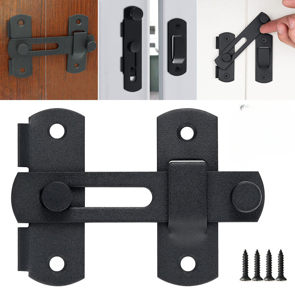 Matte Black Stainless Steel/Gate Latches/Flip Latch Safety Door Bolt Latch Lock.