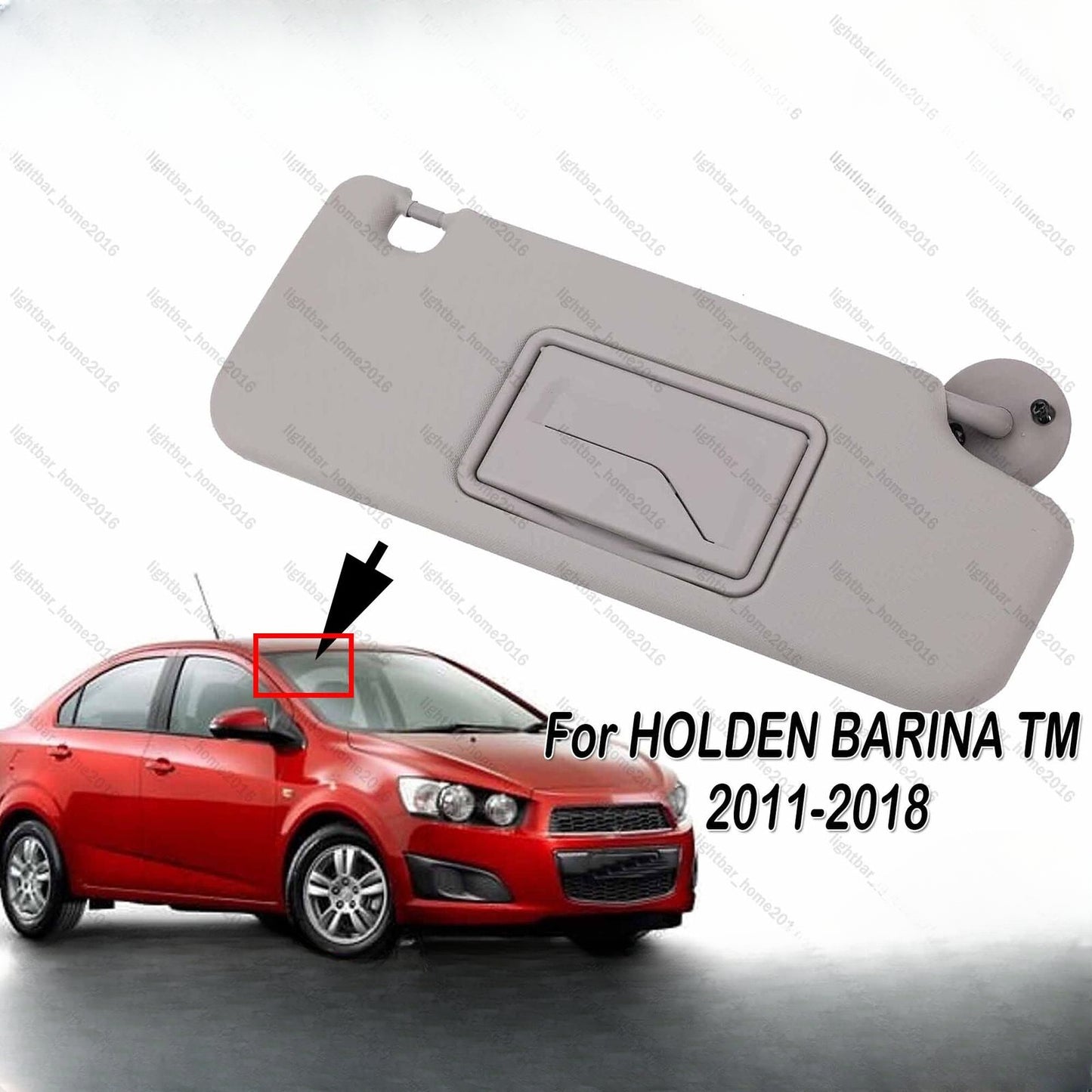 Front Right Driver side Sun Visor Gray For HOLDEN BARINA TM RH 2011-18 SUNVISOR