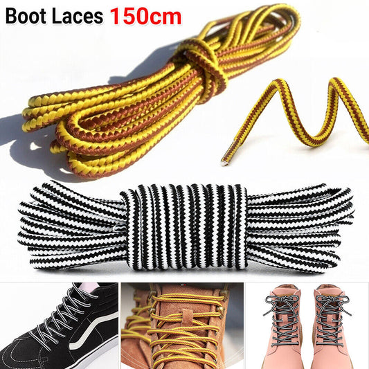 TWO TONE Bootlaces Shoelaces Sneakers Hiking Casual Shoes Work Boot Laces Cotton