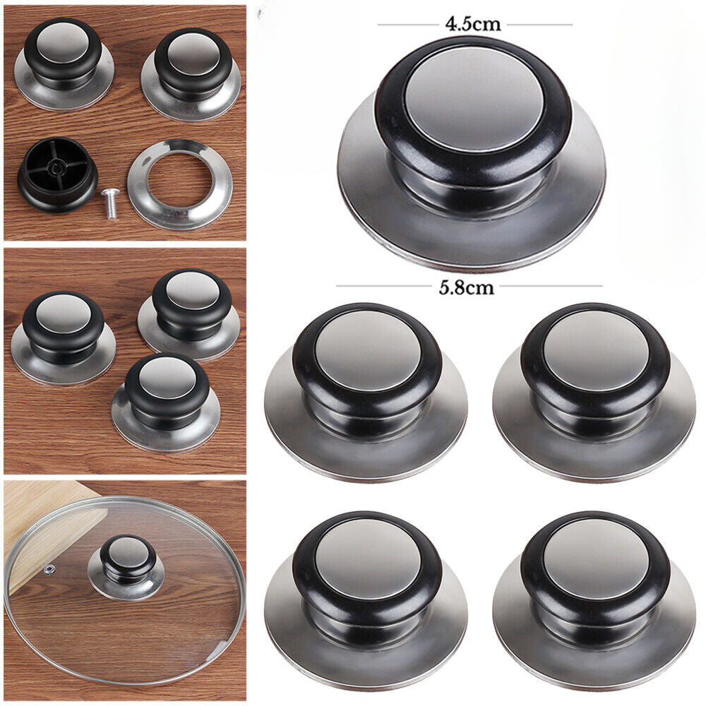 Kitchen Cookware Pot Saucepan Replacement Pan Lid Hand Grip Knob Handle Set 5PC