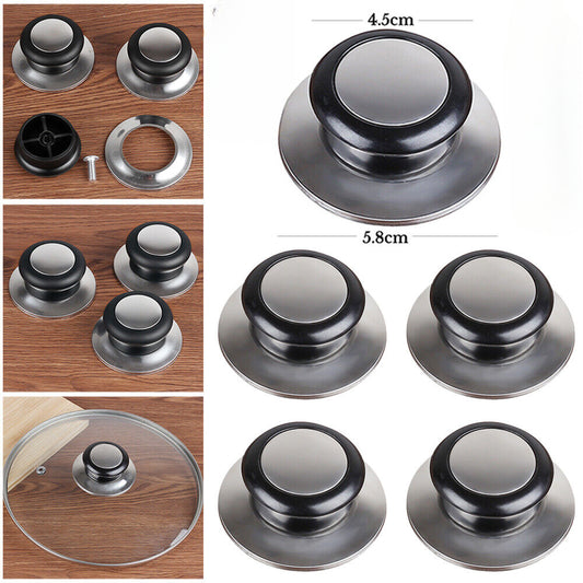 Kitchen Cookware Pot Saucepan Replacement Pan Lid Hand Grip Knob Handle Set 5PC