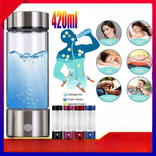 420ml Portable Hydrogen Rich Alkaline Water Ionizer Generator Bottle Cup Mug