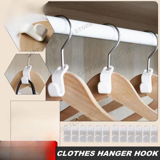 50pcs Space Saving Clothes Hanger Connector Hooks Cascading Clothing Organizer