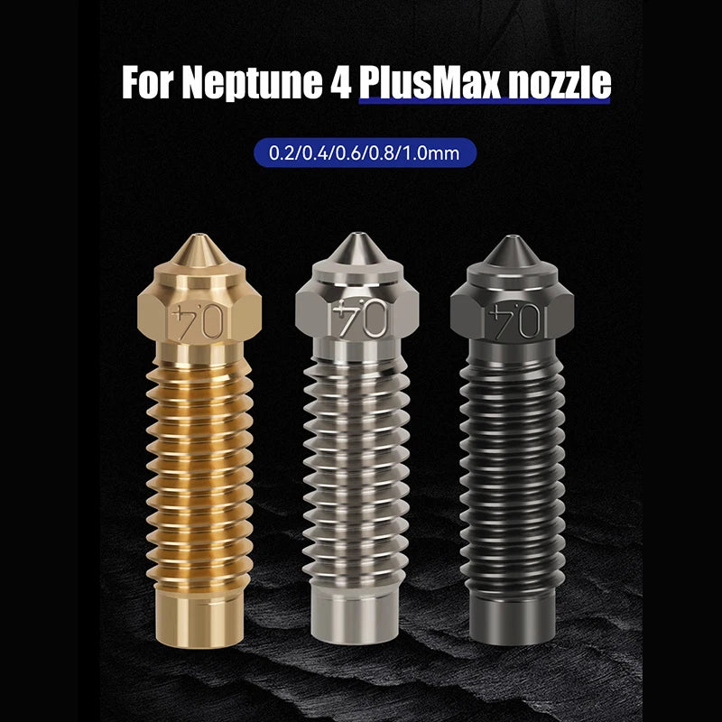 For Elegoo Neptune 4 Max Brass Copper Plated Hardened Steel Nozzle For Elegoo Neptune 4 Plus Nozzle High Speed Nozzles