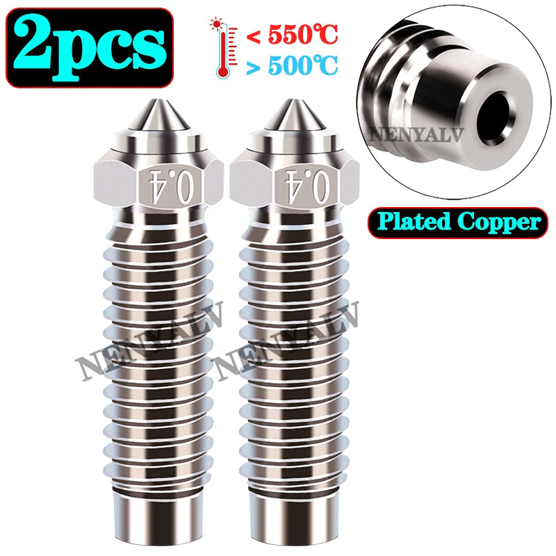 For Elegoo Neptune 4 Max Brass Copper Plated Hardened Steel Nozzle For Elegoo Neptune 4 Plus Nozzle High Speed Nozzles